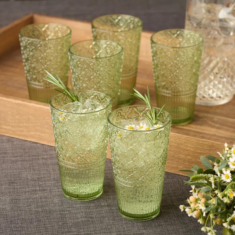 Certified International Victoria Set of 6 Acrylic Ice Tea Glass 22 oz