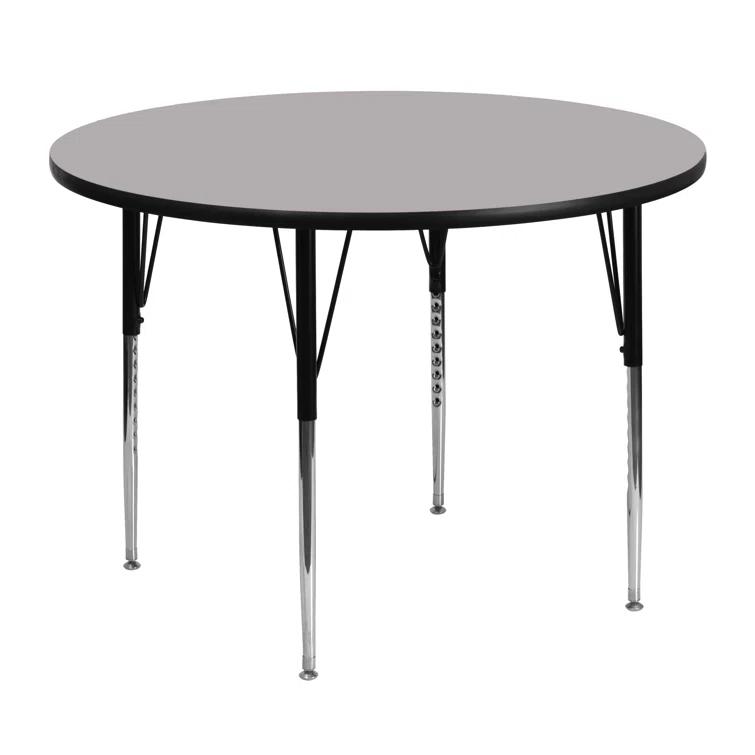 Flash Furniture Goddard 42'' Round Thermal Laminate Activity Table - Adjustable Legs