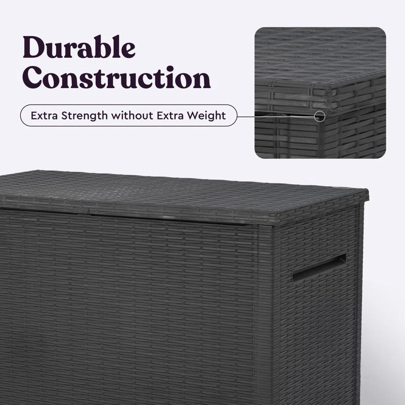 Keter Keter Java 230 Gallon XXL Durable Resin Outdoor Storage and Organization Deck Box Ideal For Garden Patio Furniture and Supplies