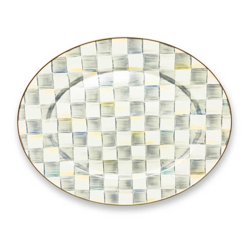 MacKenzie-Childs Sterling Check® Oval Platter