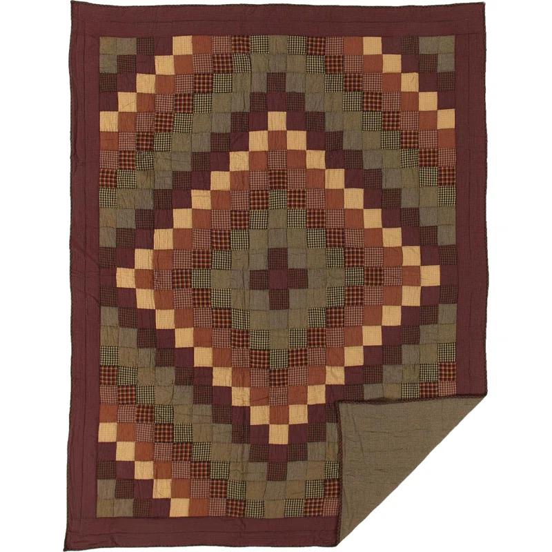 VHC Brands Heritage Farms Farmhouse / Country Cotton Patchwork Quilt