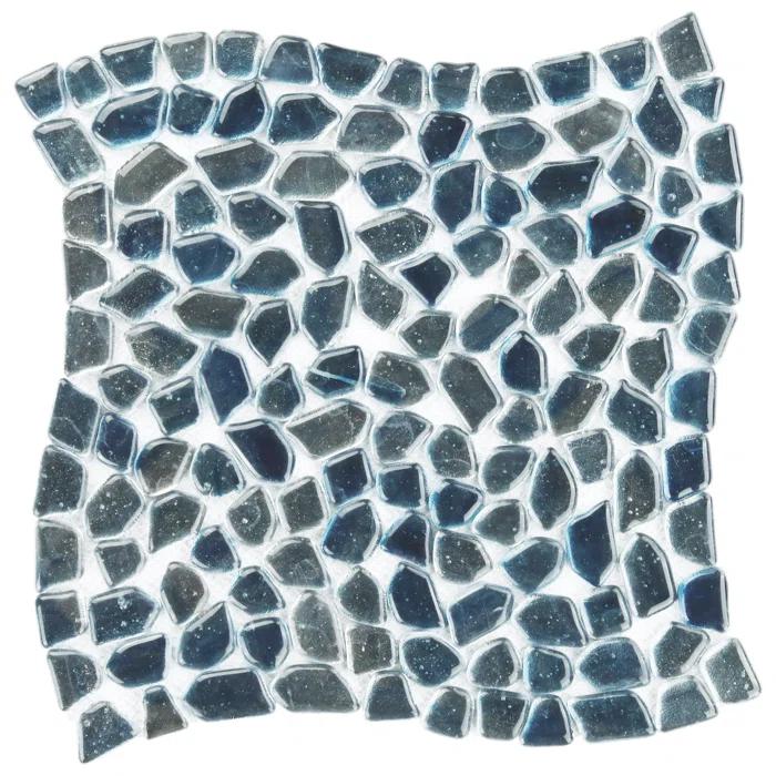 Bond Tile Fractal Pebble 11.88 in. x 11.88 in. Polished Glass Wall Mosaic Tile (0.98 Sq. Ft. / Each) | Wayfair