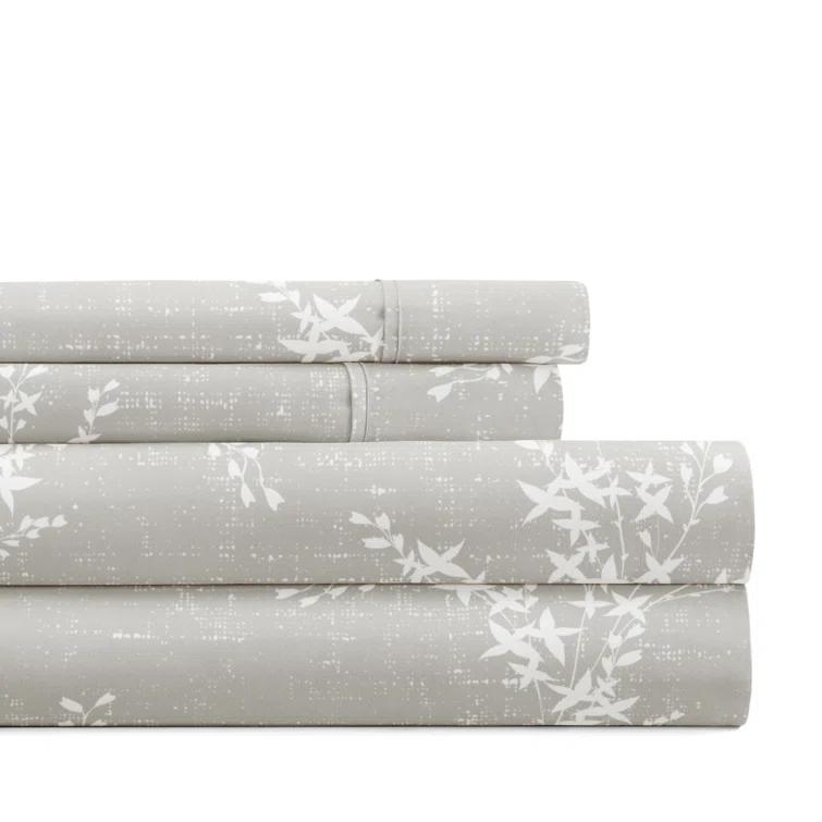 IEnjoy Home 4 Piece Delicate Details Pattern Sheet Set