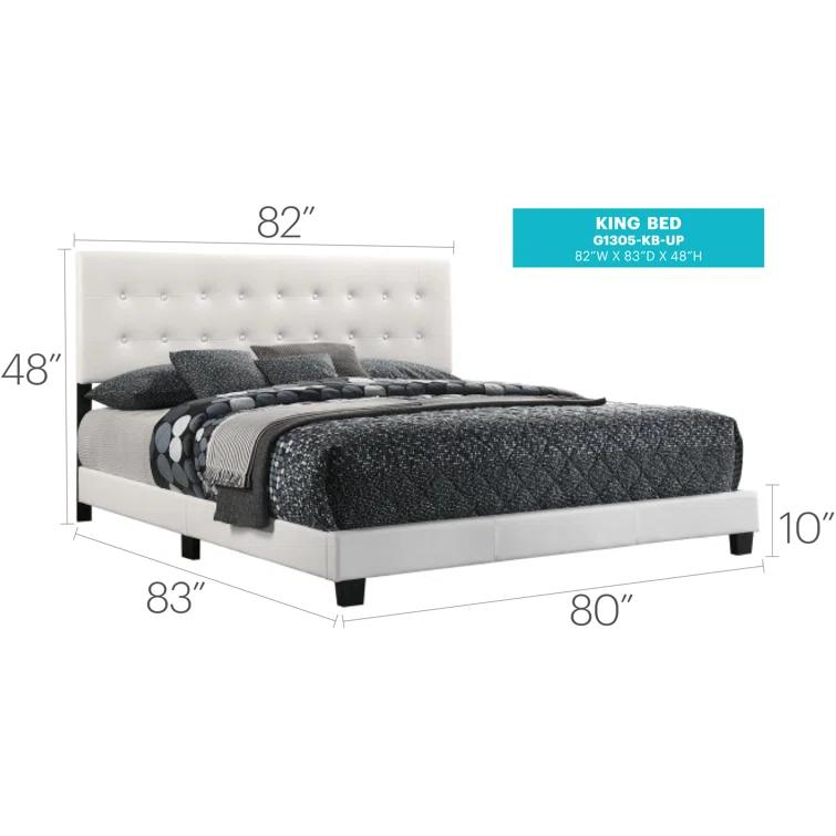 Glory Furniture Eaton Vegan Leather Platform Bed