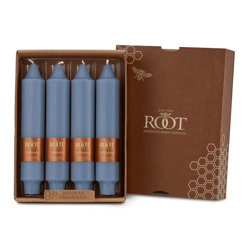 Smooth Collenette Unscented Taper Candle (Set of 4)