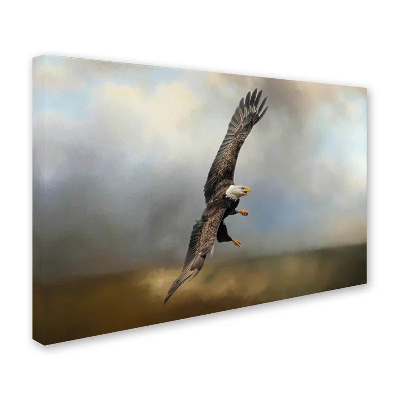 Jai Johnson " Up Against The Stormy Sea Bald Eagle " by Jai Johnson