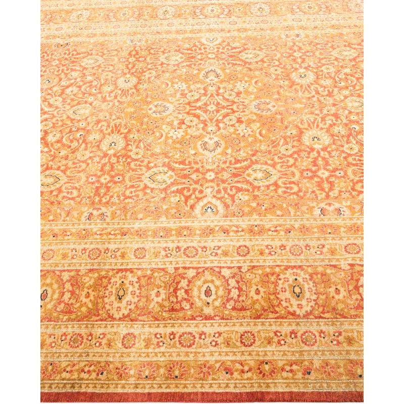 Handmade Ivory Wool Rectangular Area Rug 6'4" x 9'5"
