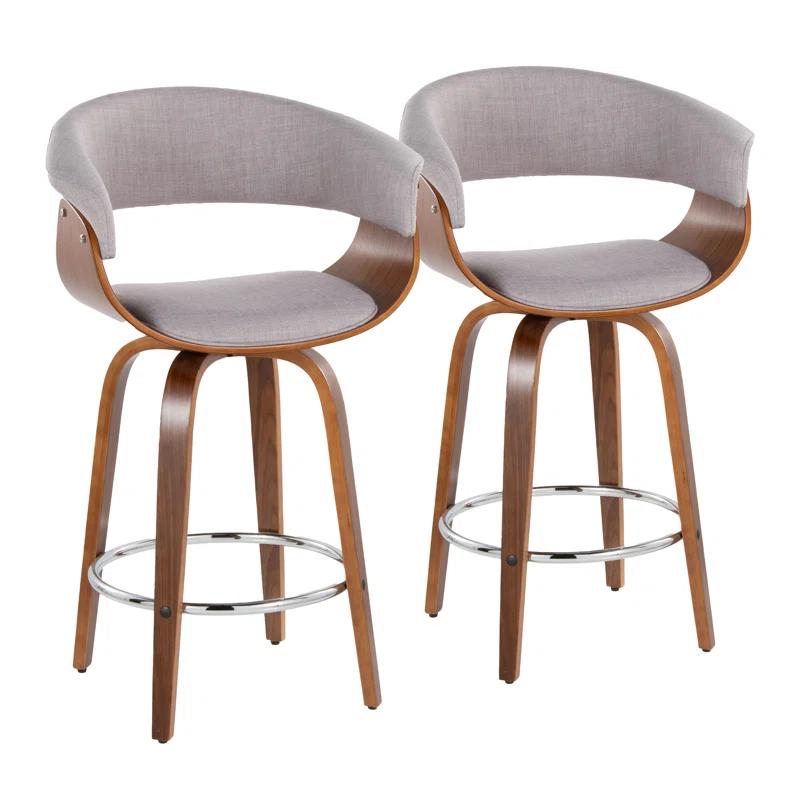 Vintage Mod Fixed-Height Counter Stool - Set Of 2