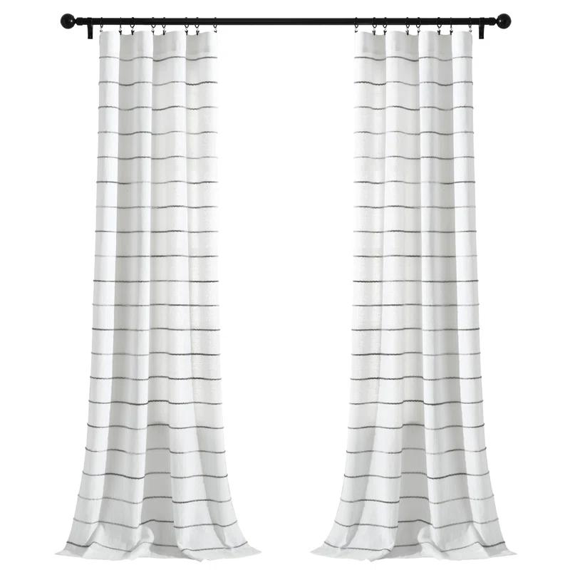 Lush Decor Reyna Semi Sheer Curtain Pair (Set of 2)