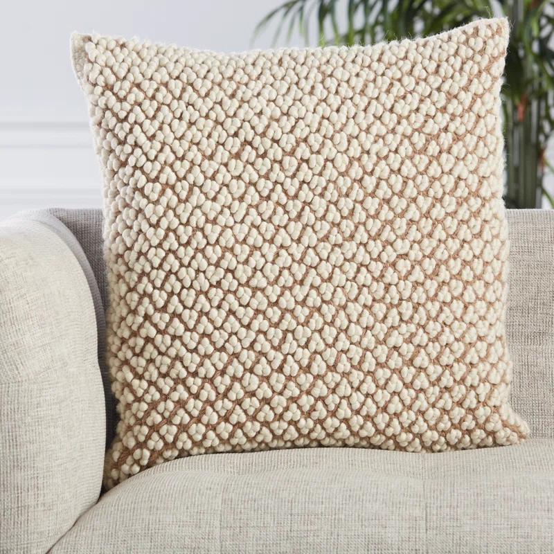 Toulon Embroidered Wool Throw Pillow