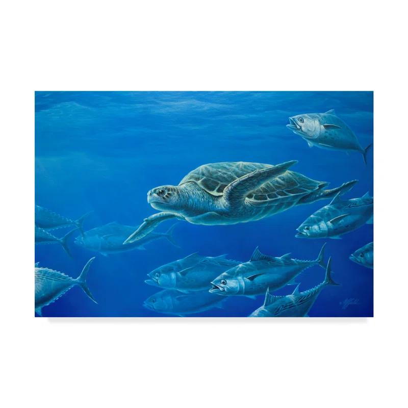 Trademark Fine Art Wilhelm Goebel Sea Turtle - Wrapped Canvas Graphic Art Print | Wayfair