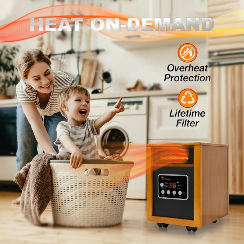 DR. INFRARED HEATER DR968 Portable Space Heater, Original, 1500-Watt, Cherry