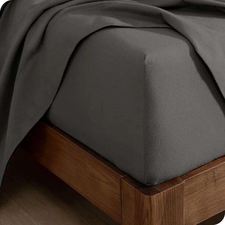 Bare Home Flannel Machine Woven Fitted Sheet