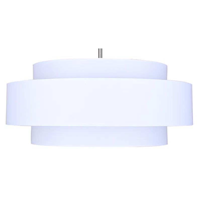 Eline 3 Light Metal Dimmable Drum Chandelier