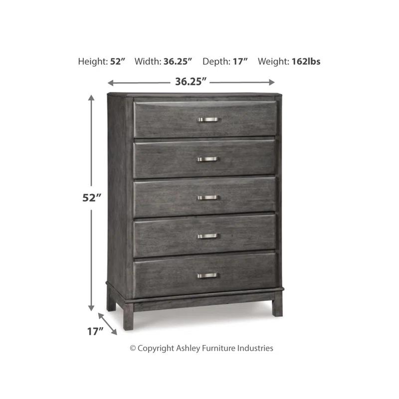 Gracie Oaks Kennon 36.5'' W 5 - Drawer Dresser