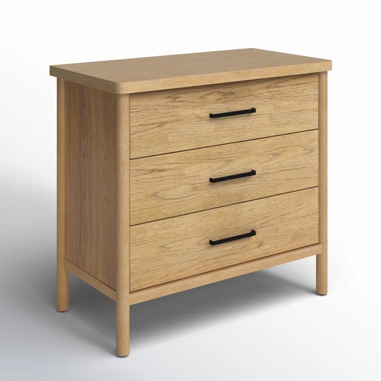 Butler Specialty Company Lennon 3 Drawer Rounded Leg Wood Dresser - Natural