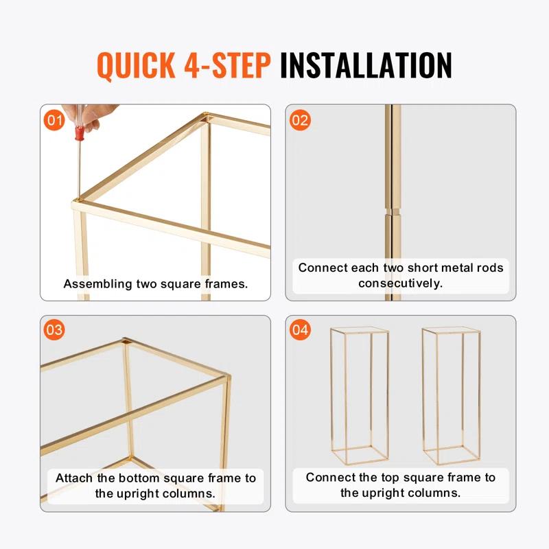 VEVOR VEVOR 31.5inch High Metal Wedding Flower Stand Floral Display Racks (Set of 2)