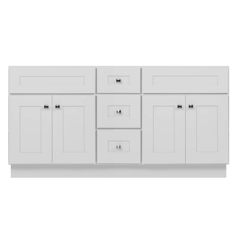 Design House Brookings 60 Inch Bathroom Vanity, Ready to Assemble, Solid Wood, Sherwin Williams – Design House, 599019-