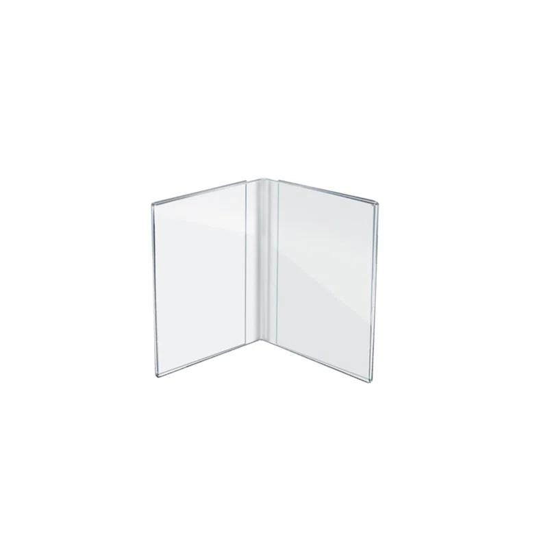 Azar Displays Clear Acrylic Double Photo Holder, Side by Side Dual Frame , Size 5"W x 7"H, 10-Pack (Set of 10)