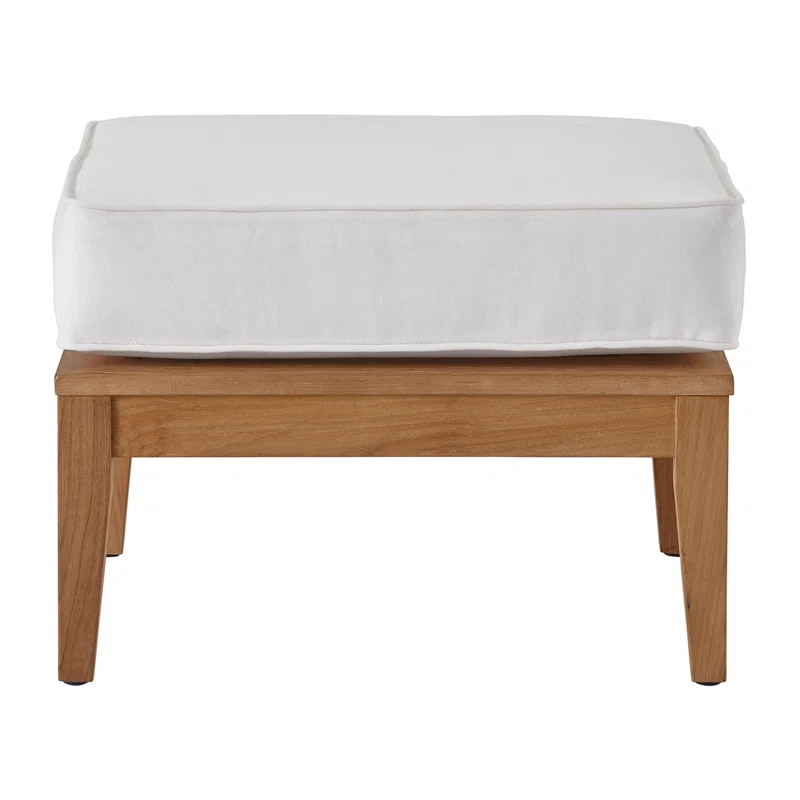 Coastal Living™ by Universal Furniture Chesapeake Teak Outdoor Ottoman with Sunbrella® Cushion