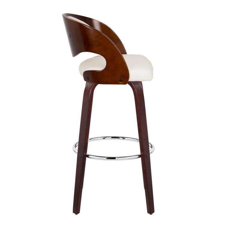 George Oliver Lakyia Swivel Upholstered Counter Stool (Set of 2)