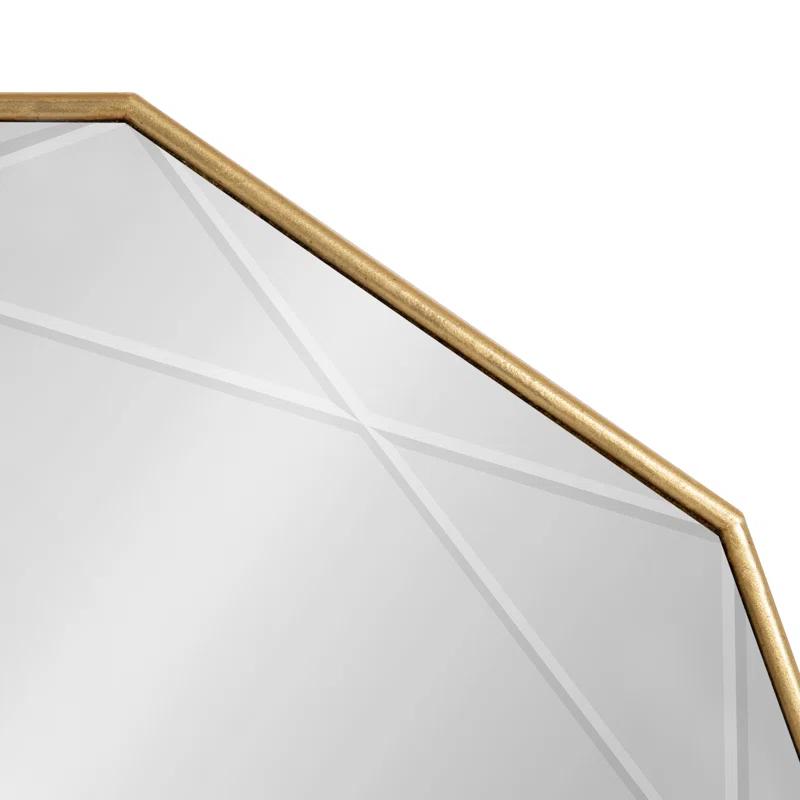 Kate and Laurel Deka Etched Starburst Accent Framed Wall Mirror