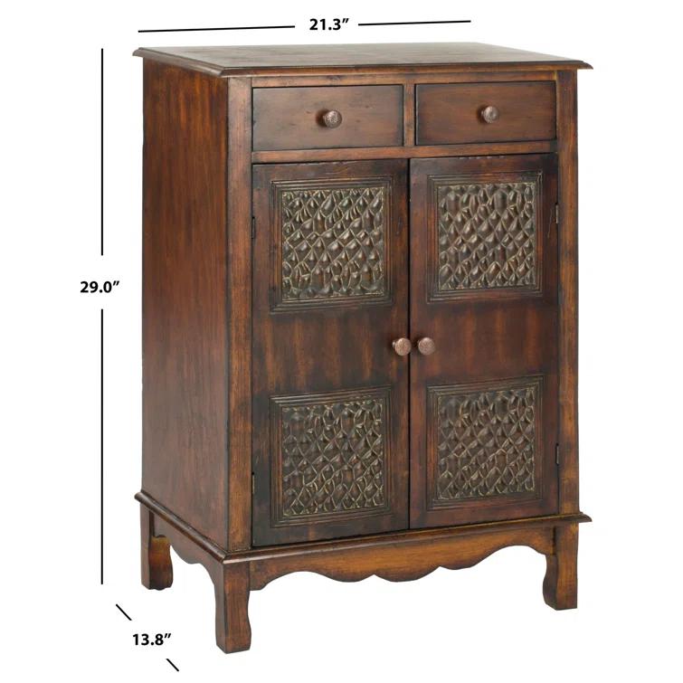 World Menagerie Evrychou Solid Wood Accent Cabinet