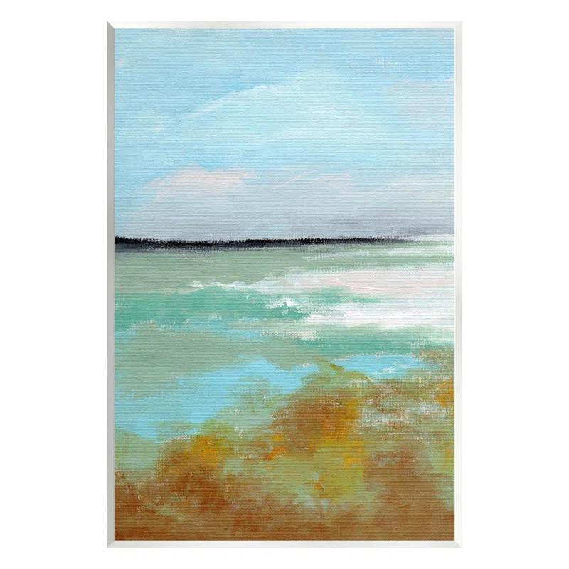 Stupell Industries " Abstract Ocean Moss Scenery " by Nikita Jariwala Painting Print