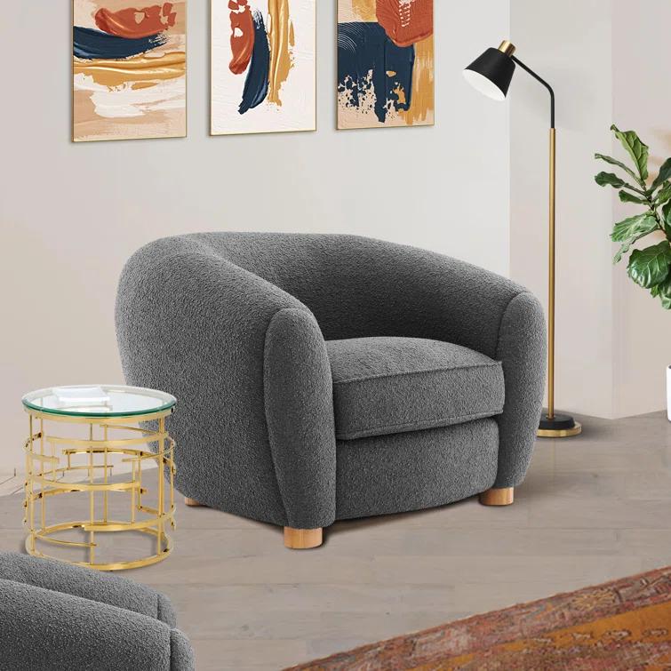 Modway Modway Abundant Boucle Upholstered Fabric Armchair