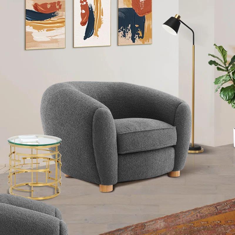 Modway Modway Abundant Boucle Upholstered Fabric Armchair
