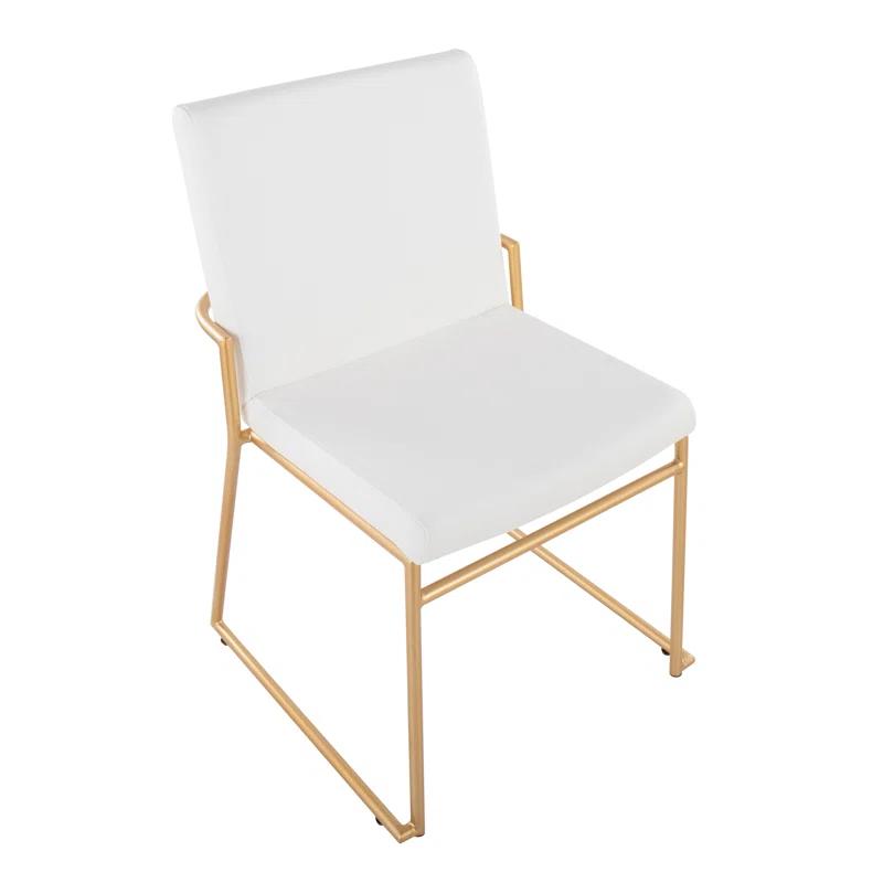 Everly Quinn Gradin Faux Leather Side Chair (Set of 2)