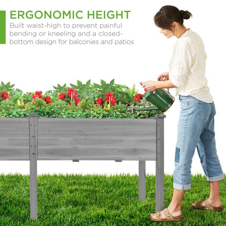 Arlmont & Co. Roban Wood Elevated Planter