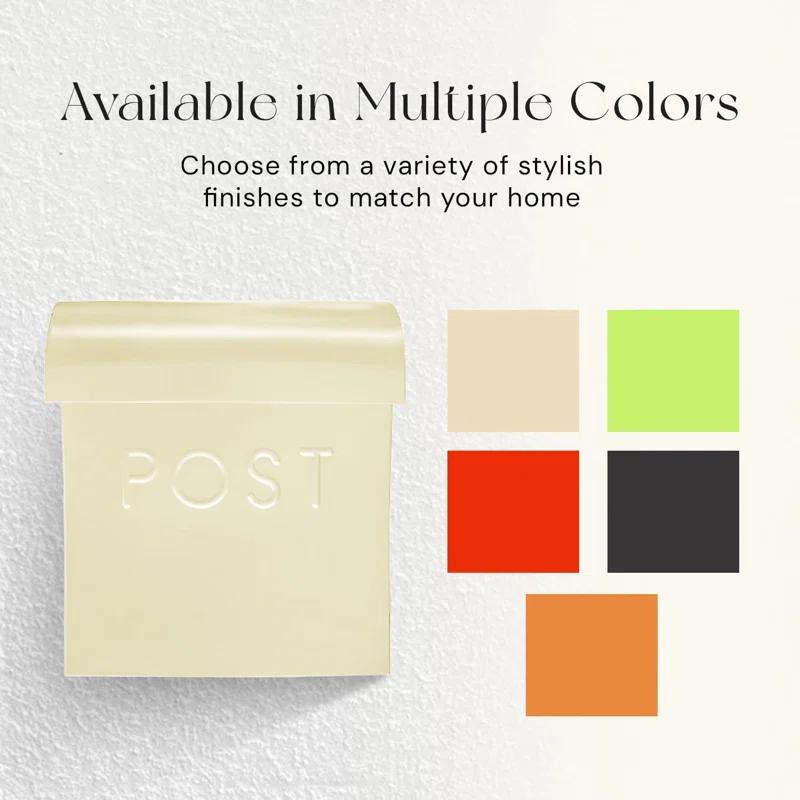 NACH Vicki Euro Farmhouse Max Water and Rust Protection Post Wall Mounted Mailbox