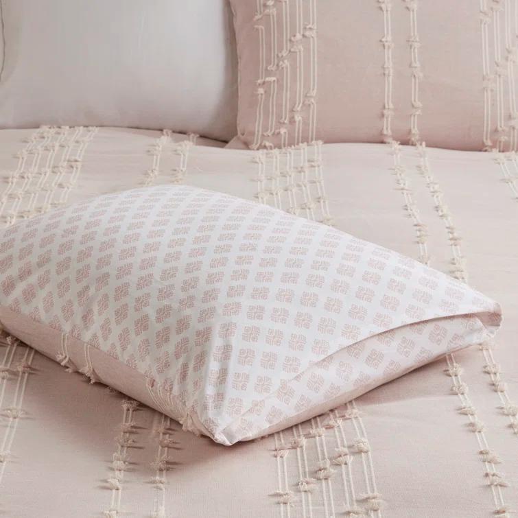 INK+IVY 3 Piece Cotton Jacquard Bedding Set