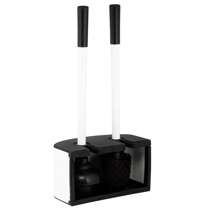 Bath Bliss Bath Bliss 2-In-1 Toilet Brush And Plunger Set In Metal