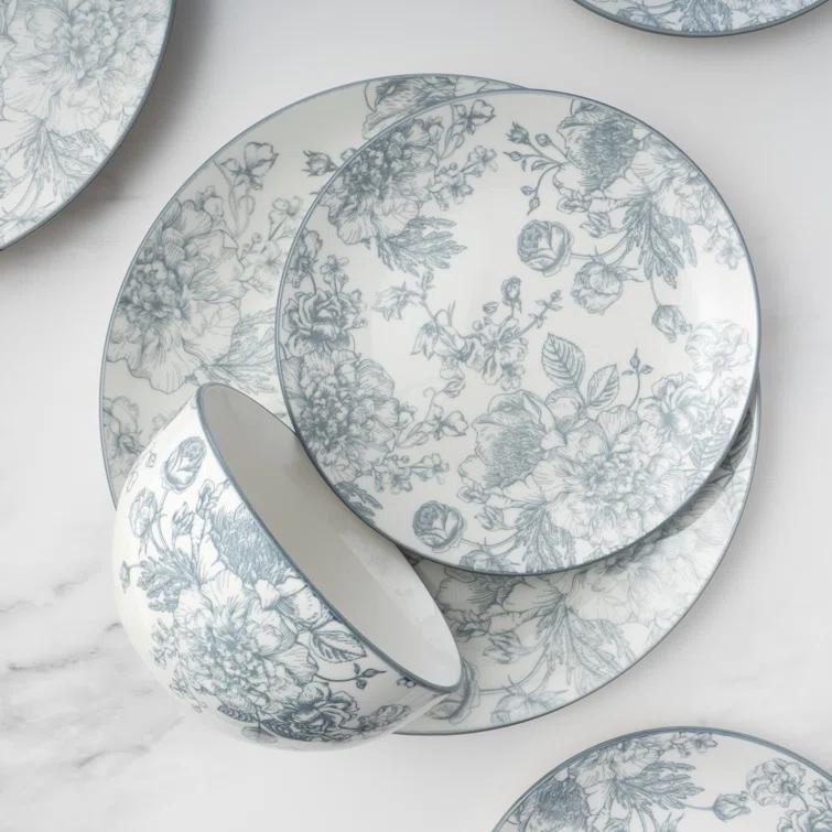 Godinger Silver Art Co Victoria Godinger 12 Piece Dinnerware Set, Service for 4