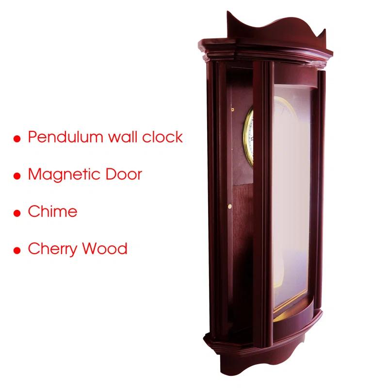 Bedford Clocks Solid + Manufactured Wood Wall Clock