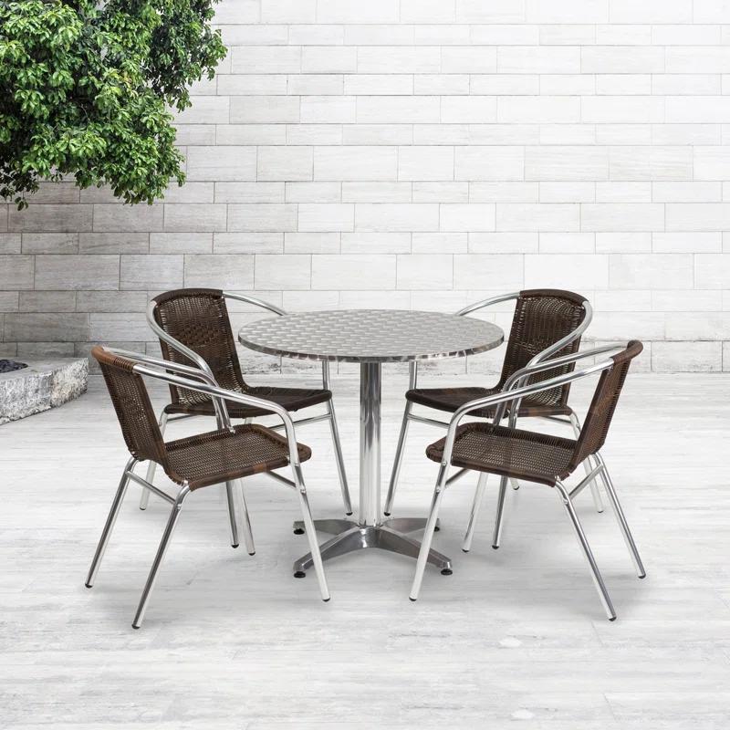 Flash Furniture Lila Round 5 Piece Dining Set