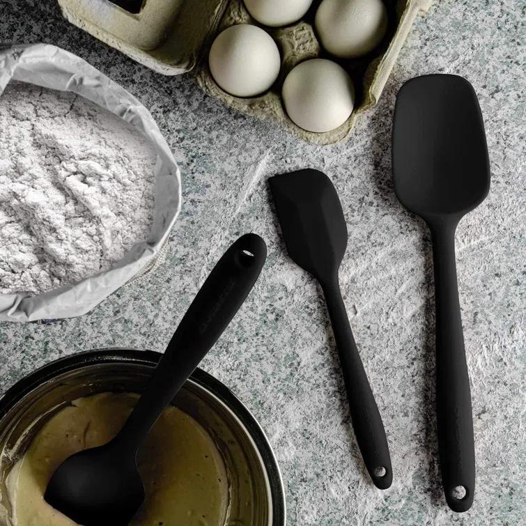 Ovente OVENTE Silicone Spatula Set of 5, Food Grade Rubber Spatula with High Heat Resistant, BPA-Free and Dishwasher Safe, Nonstick Kitchen Utensils for Baking, Cooking and Mixing, Orange SP12305O