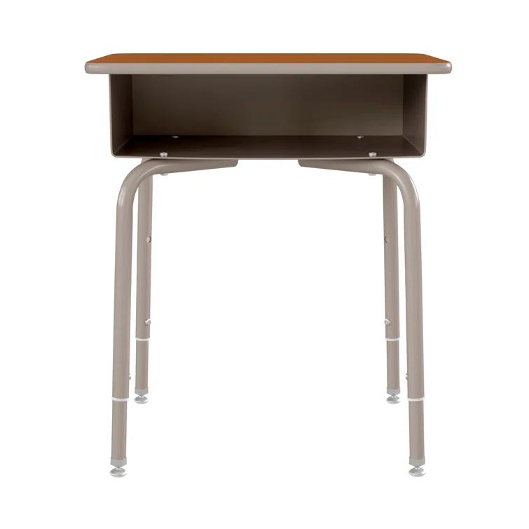 Flash Furniture Goddard Height-Adjustable Open Front Student Desk with Metal Book Box