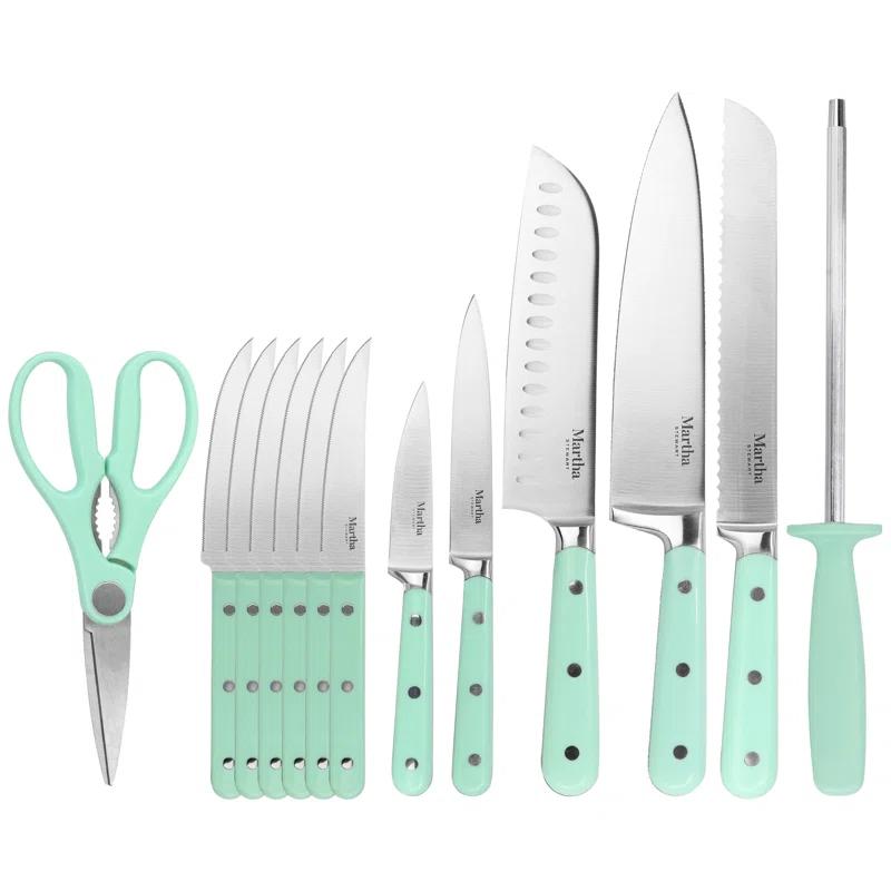 Martha Stewart Everyday Martha Stewart Everyday 14 Piece High Carbon Stainless Steel Knife Block Set