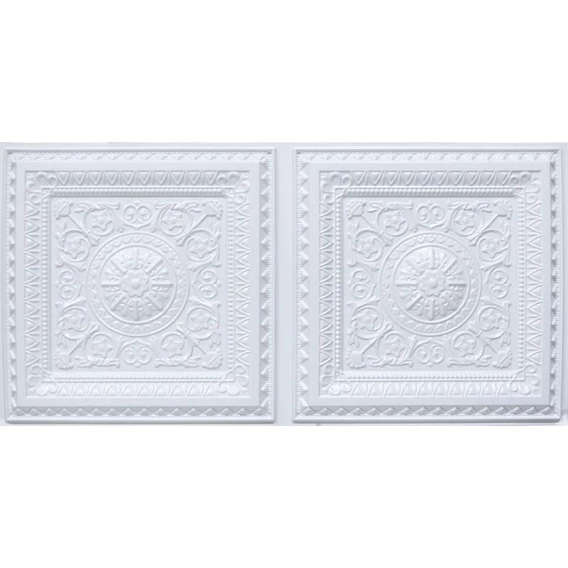FromPlainToBeautifulInHours Economy La Scala Drop-In PVC Ceiling Tile (Set of 50)