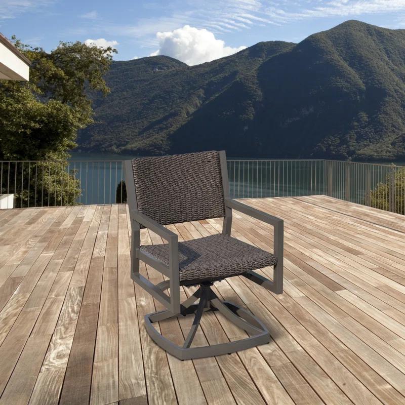 Courtyard Casual Furniture Outdoor Dining Armchair with Cushion (Set of 2)