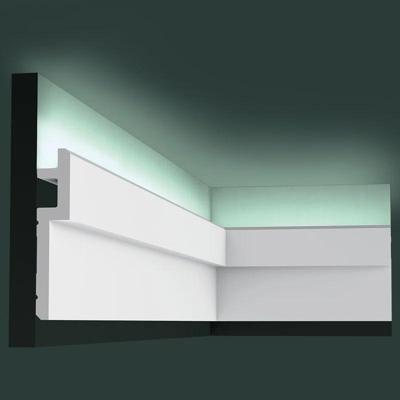 Orac Decor 1-1/4 in x 6-1/8 in x 78-3/4 in Primed White Plain Polyurethane Crown Moulding