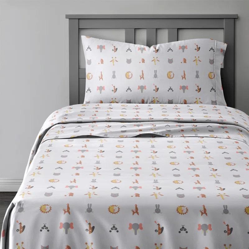 CGK Linens 4 Piece Kids Microfiber Sheet Set - Wrinkle Free - Cute, Cozy, Soft