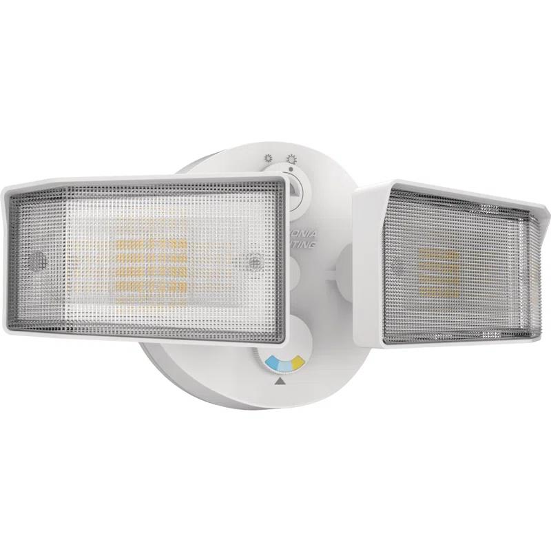 Lithonia Lighting 2 - Head Hardwired Dusk to Dawn Outdoor Security Flood Light