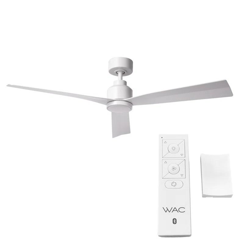 52" Smart Home Compatible 3 Blade Smart Ceiling Fan with Remote