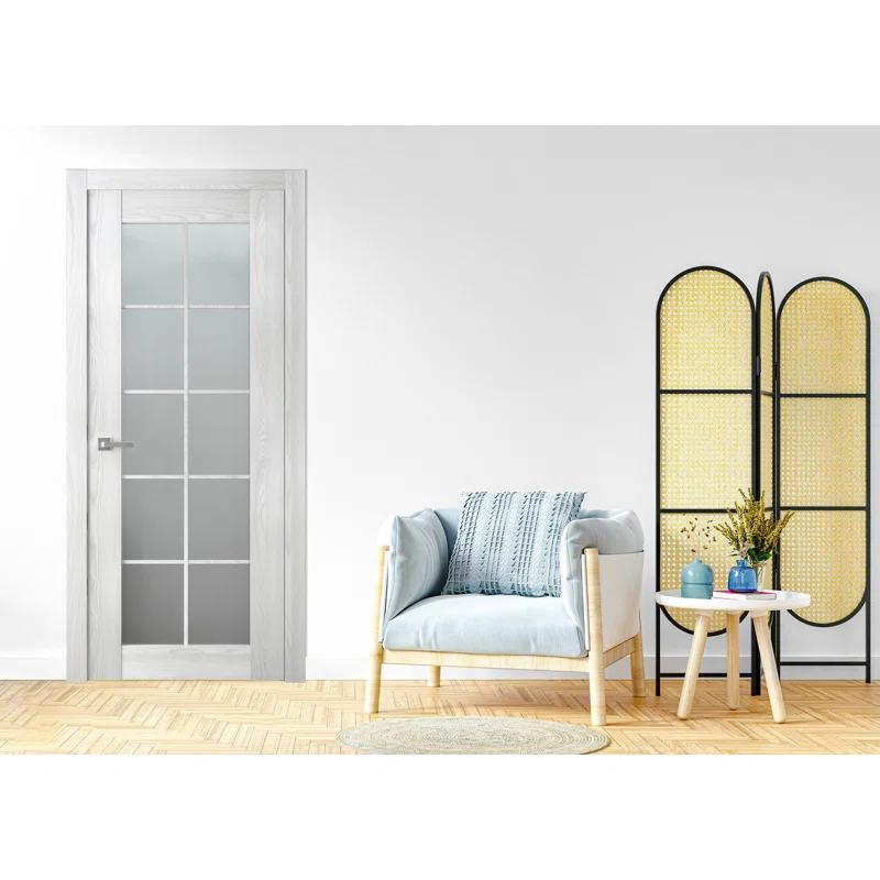 Belldinni Avon 10 Lite Solid Manufactured Wood and Glass Paneled Prefinished Standard Door