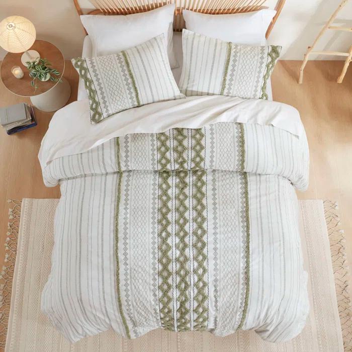 INK+IVY Imani Cotton Printed Duvet Cover Set