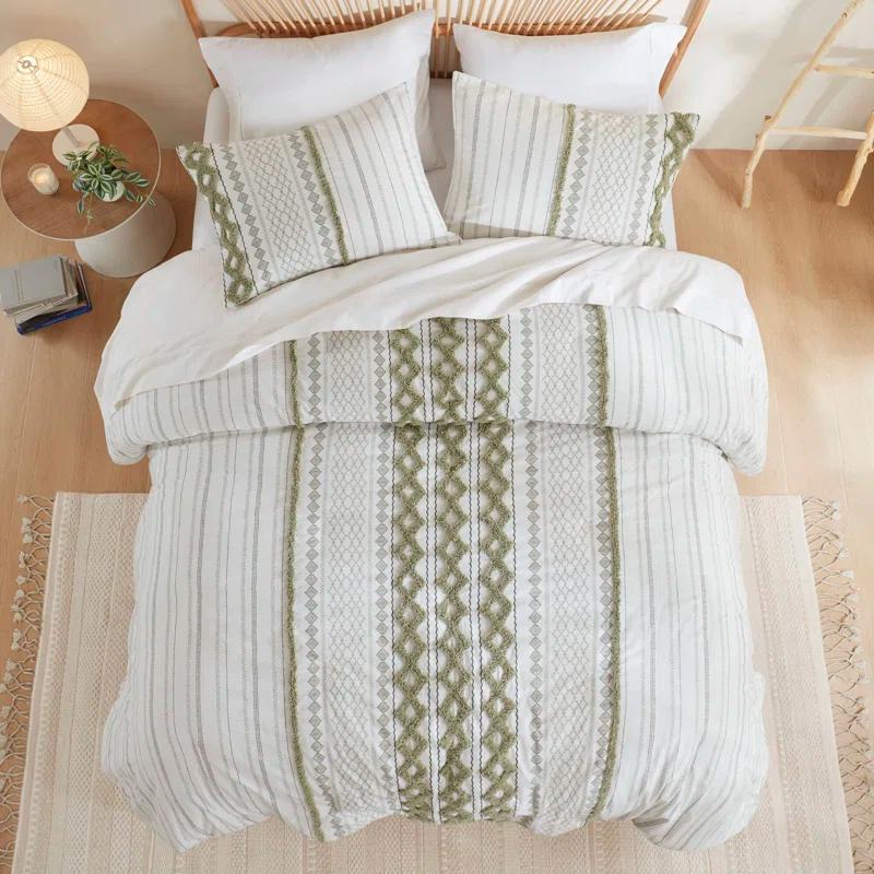 INK+IVY Imani Cotton Printed Duvet Cover Set
